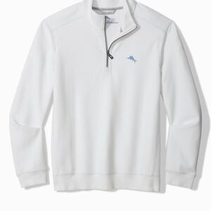 Tommy Bahama White Zip Up Sweater